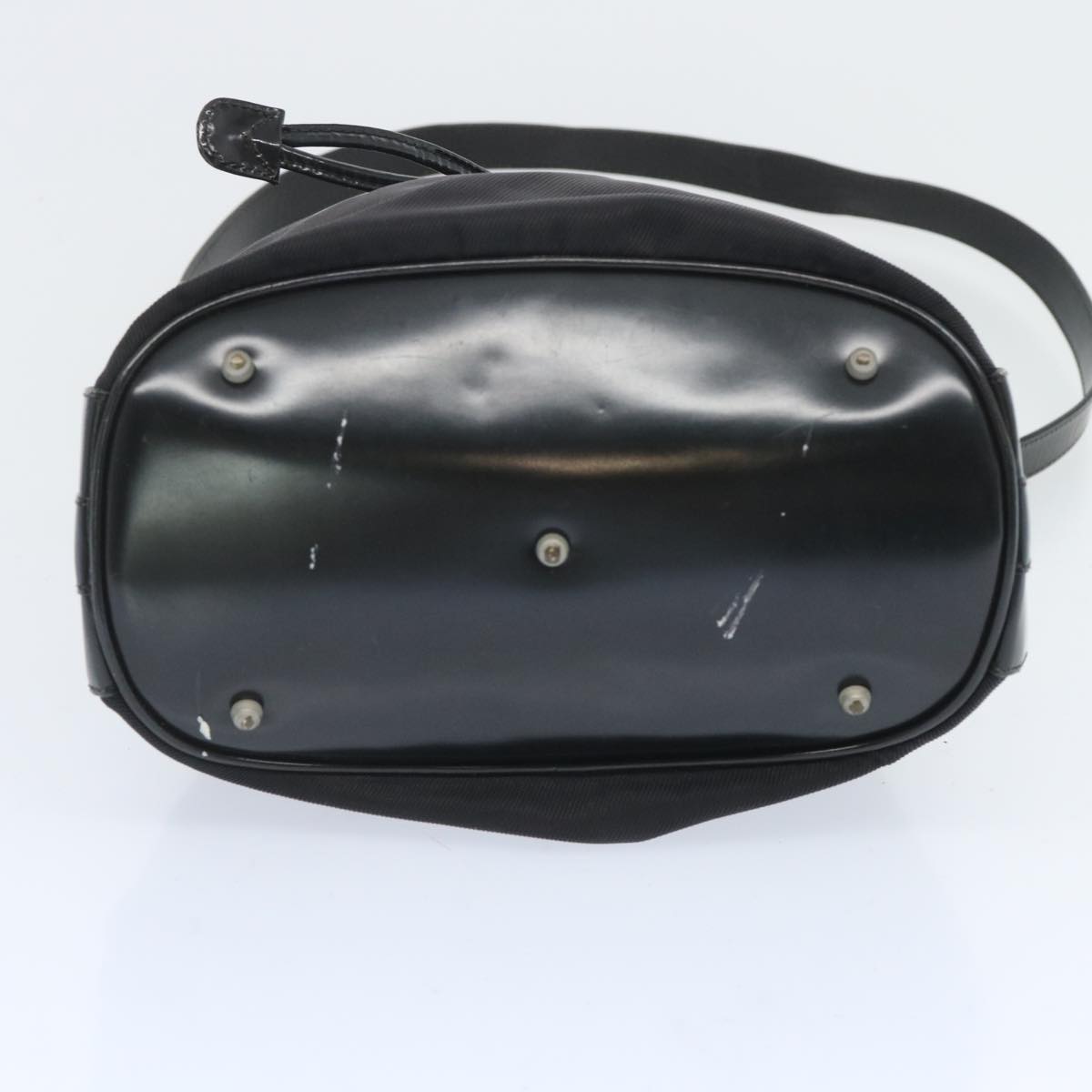 GUCCI Bamboo Shoulder Bag Nylon 2way Black Auth 65386