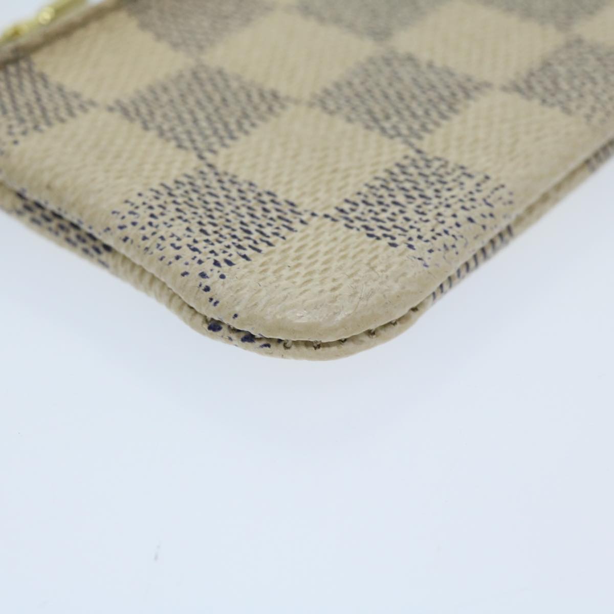 LOUIS VUITTON Damier Azur Pochette Cles Coin Purse N62659 LV Auth 65394