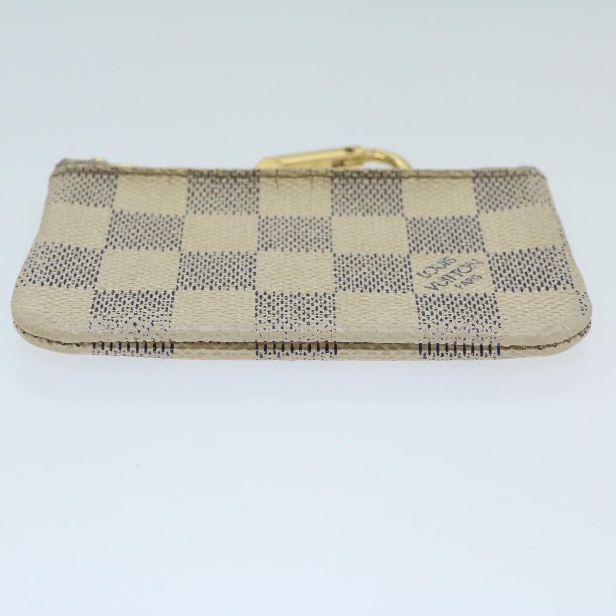 LOUIS VUITTON Damier Azur Pochette Cles Coin Purse N62659 LV Auth 65394