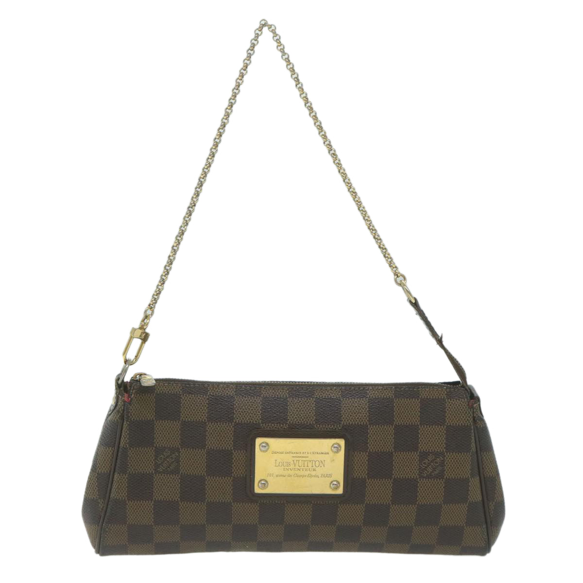 LOUIS VUITTON Damier Ebene Eva Shoulder Bag 2way N55213 LV Auth 65460