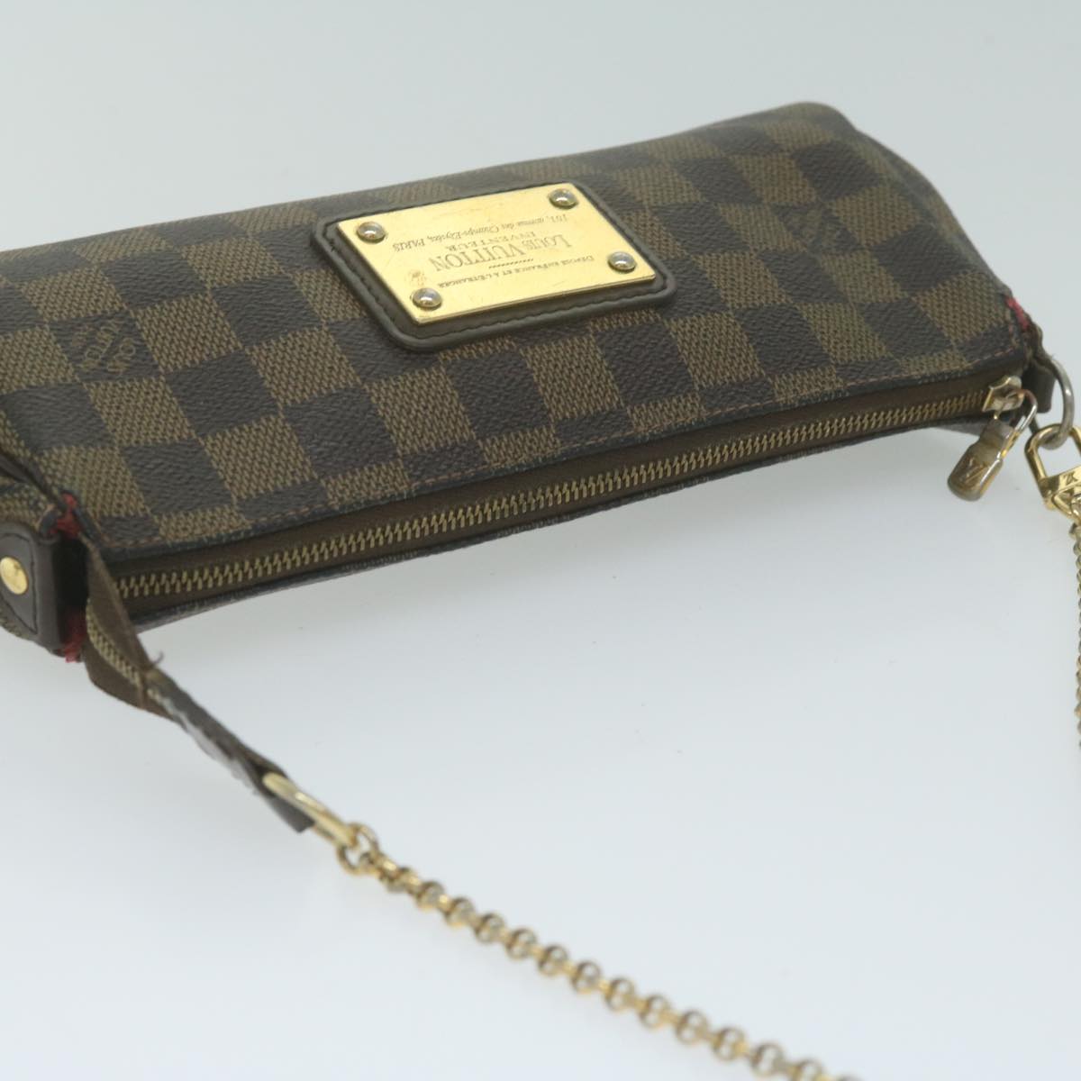 LOUIS VUITTON Damier Ebene Eva Shoulder Bag 2way N55213 LV Auth 65460