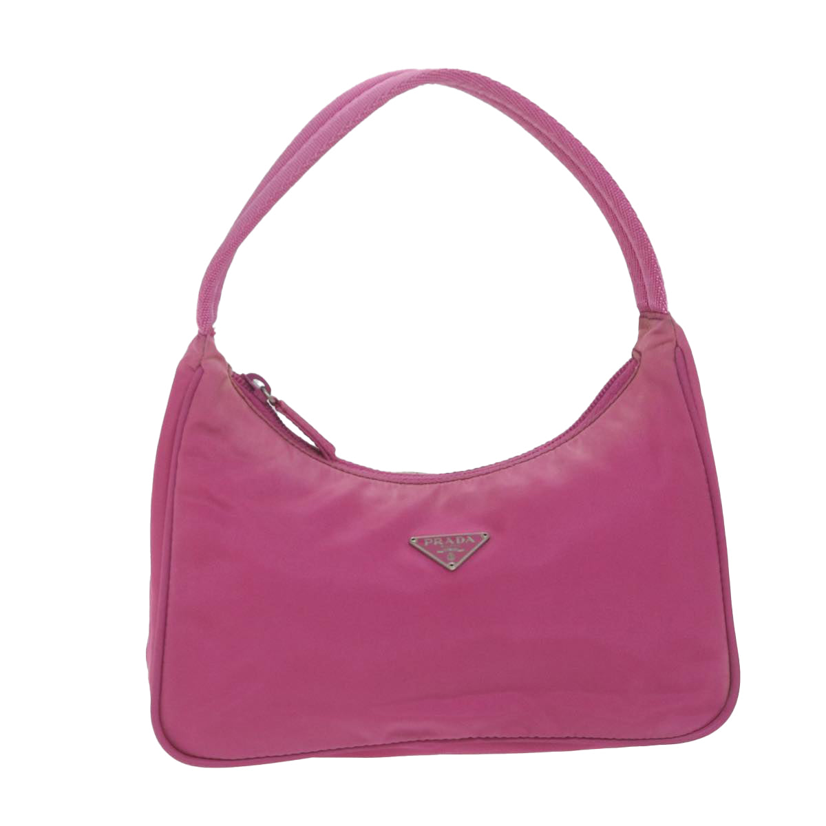 PRADA Hand Bag Nylon Pink Auth 65461