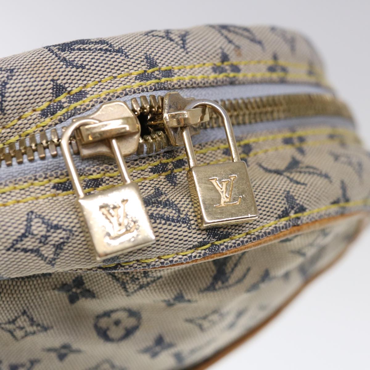 LOUIS VUITTON Monogram Mini Jeanne GM Shoulder Bag Blue M92000 LV Auth 65469