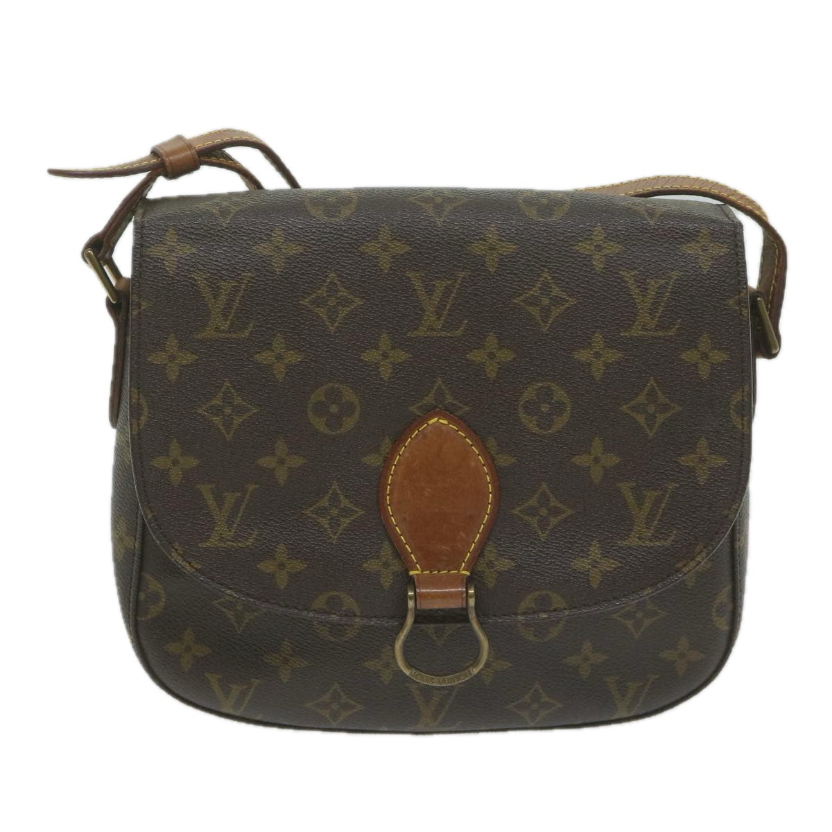 LOUIS VUITTON Monogram Saint Cloud GM Shoulder Bag M51242 LV Auth 65473