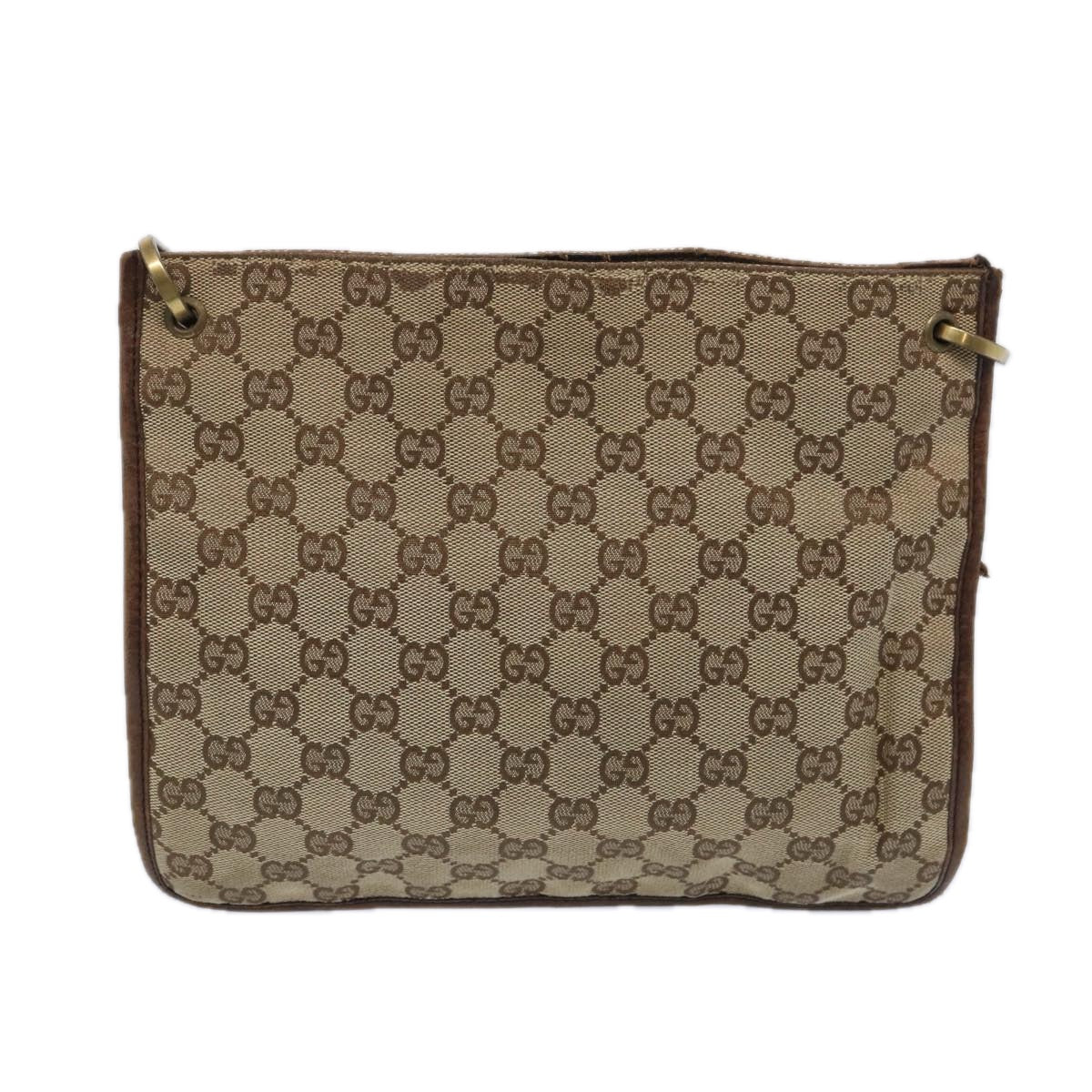 GUCCI GG Canvas Shoulder Bag Beige 91762 Auth 65502