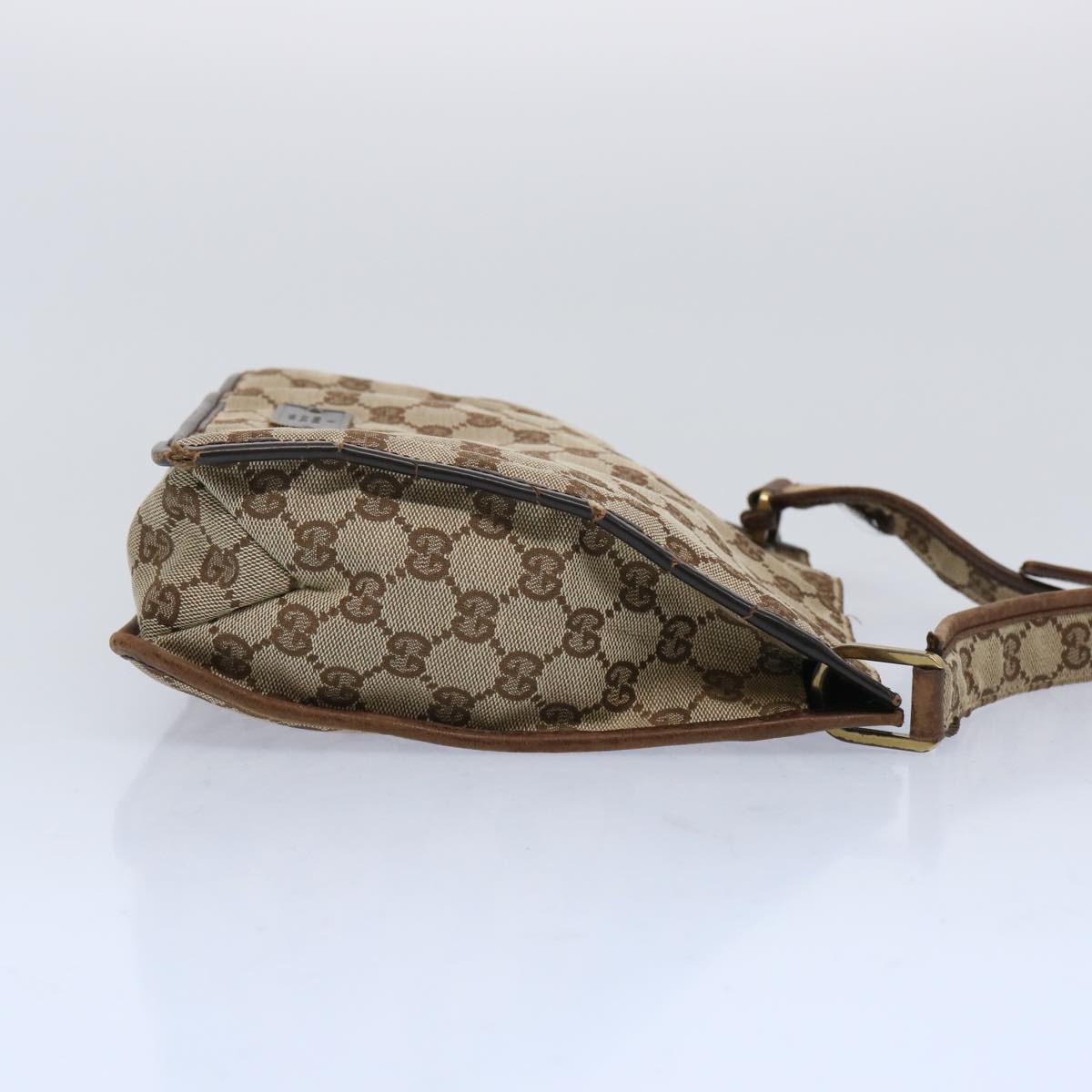 GUCCI GG Canvas Shoulder Bag Beige 91762 Auth 65502