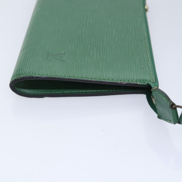 LOUIS VUITTON Epi Pochette Accessoires Pouch Green M52984 LV Auth 65519