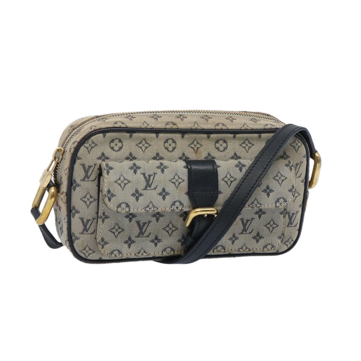 LOUIS VUITTON Monogram Mini Juliet MM Shoulder Bag Blue M92004 LV Auth 65523