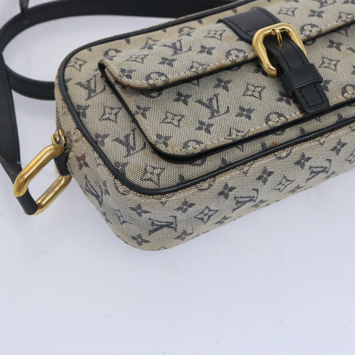 LOUIS VUITTON Monogram Mini Juliet MM Shoulder Bag Blue M92004 LV Auth 65523