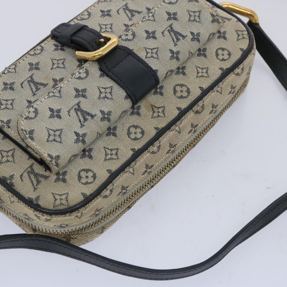 LOUIS VUITTON Monogram Mini Juliet MM Shoulder Bag Blue M92004 LV Auth 65523