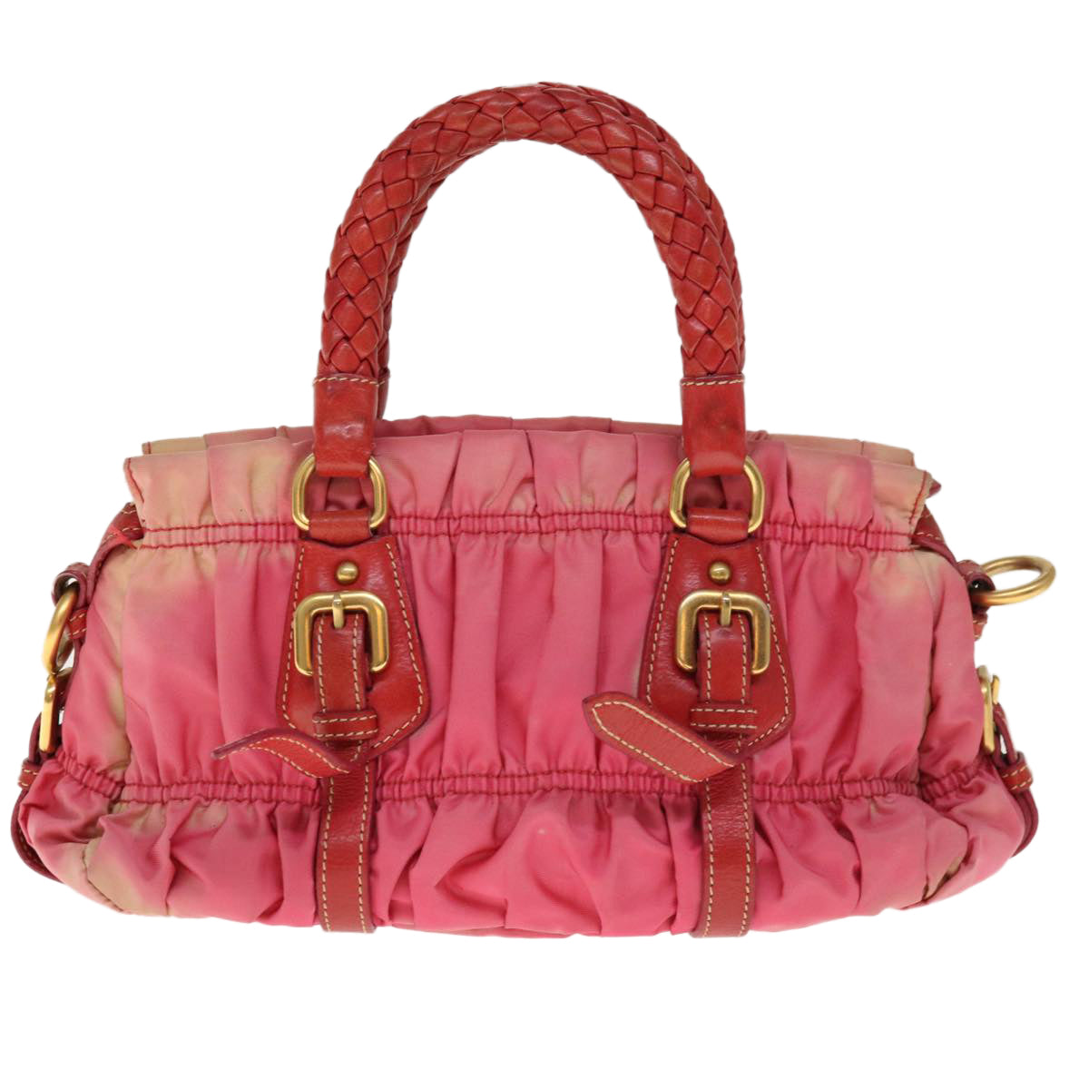 PRADA Hand Bag Nylon 2way Pink Auth 65534 - 0