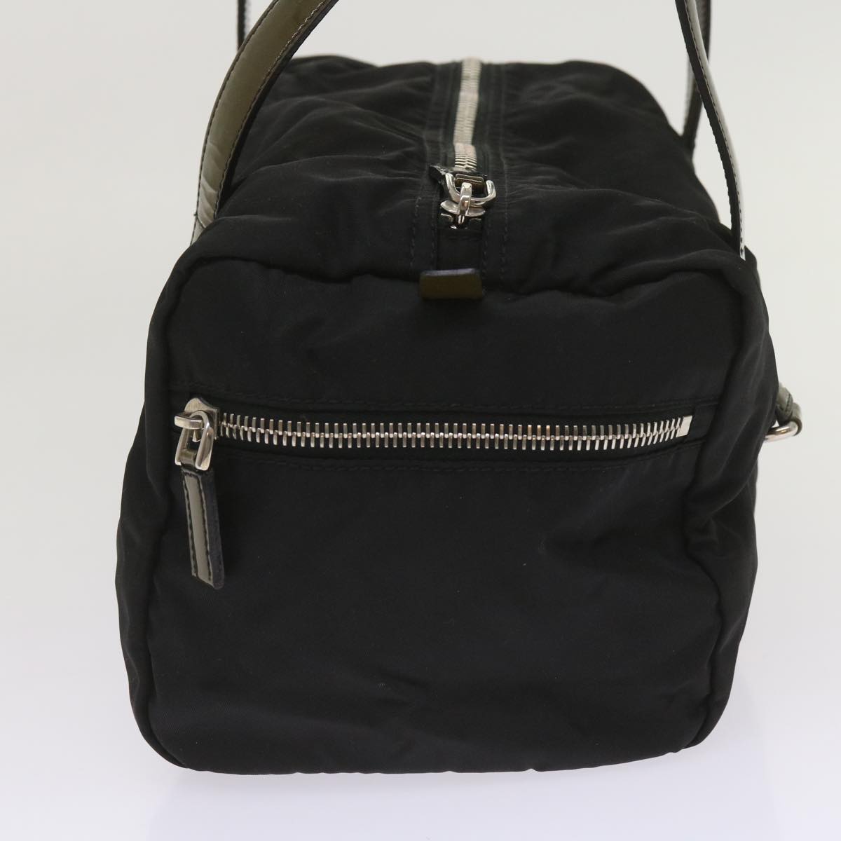 PRADA Hand Bag Nylon Black Auth 65551