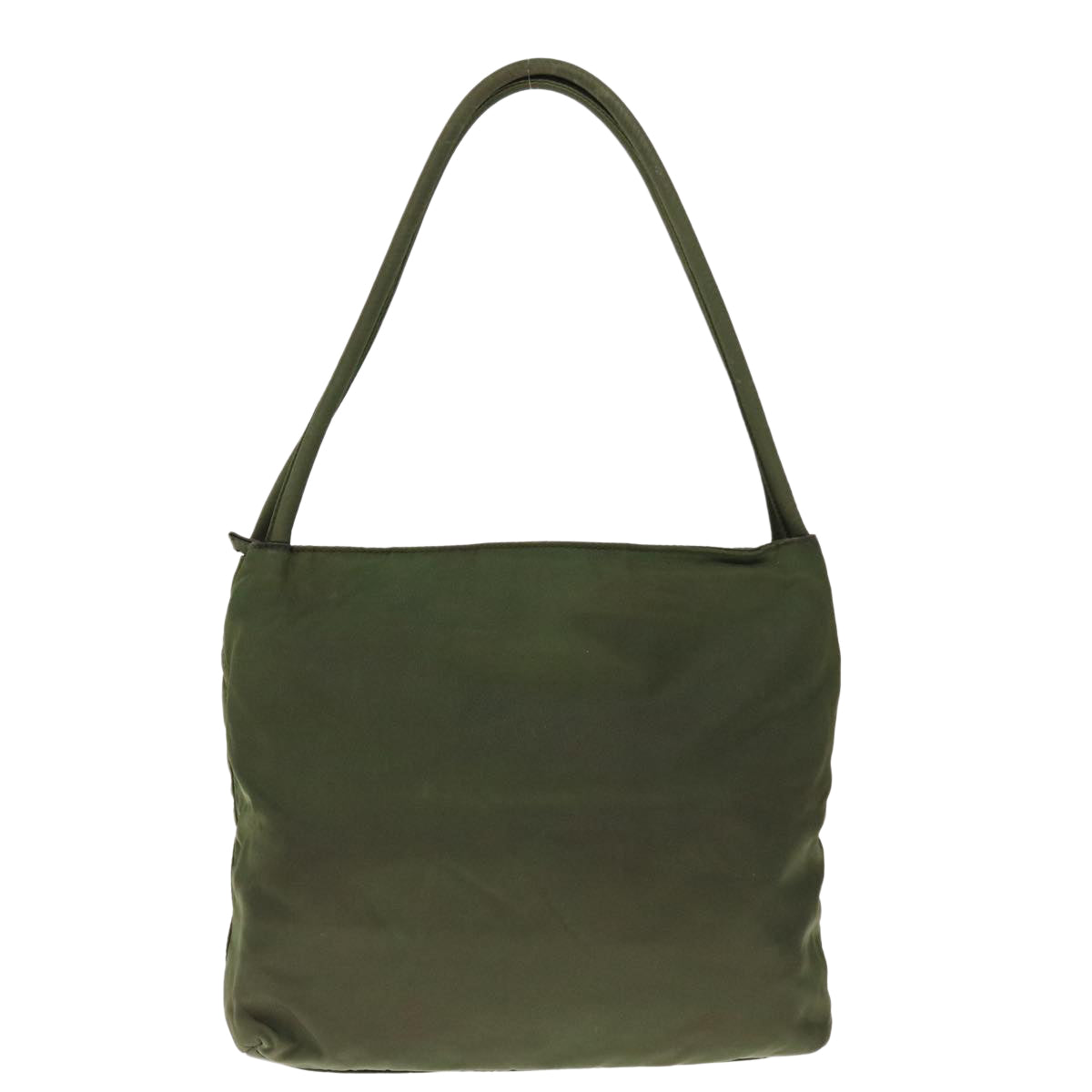 PRADA Hand Bag Nylon Green Auth 65553