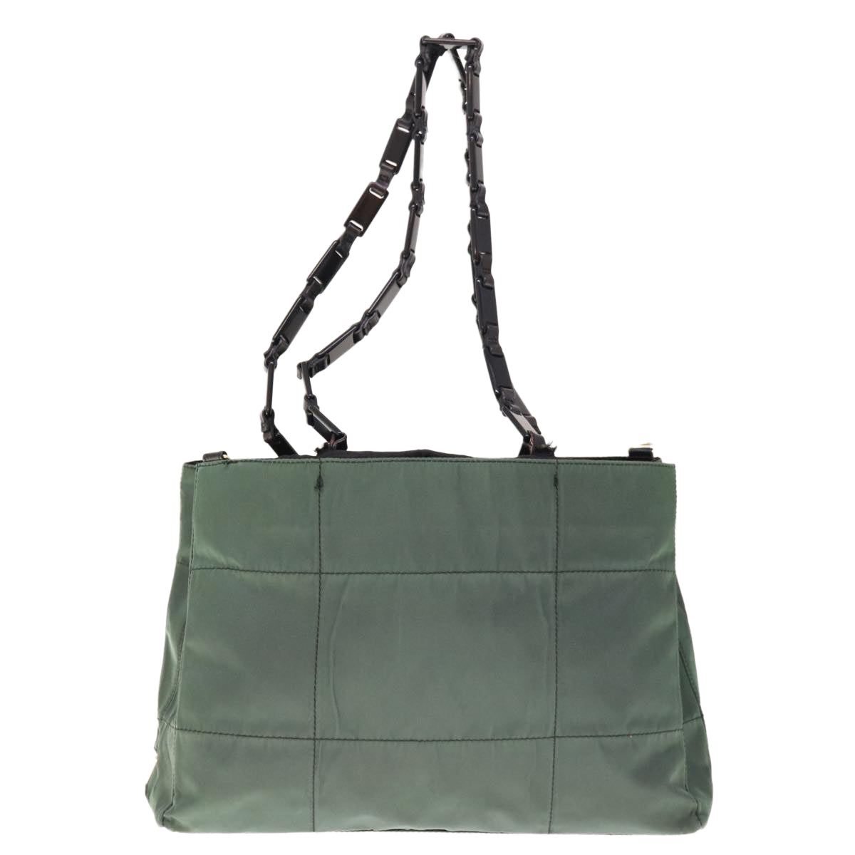 PRADA Shoulder Bag Nylon Green Auth 65556