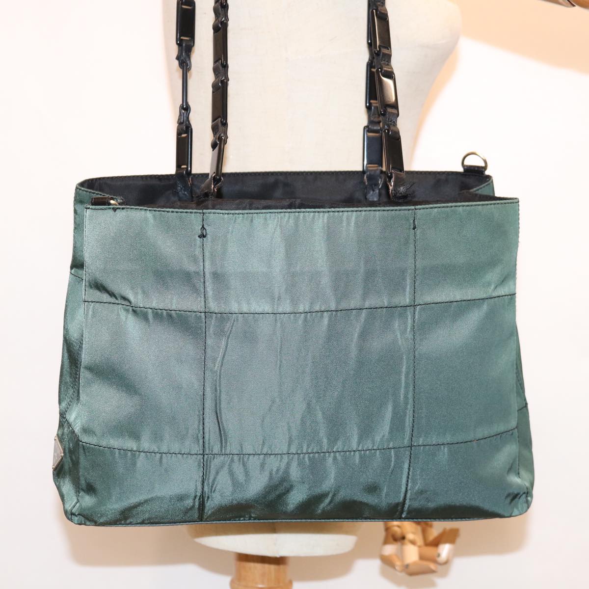 PRADA Shoulder Bag Nylon Green Auth 65556