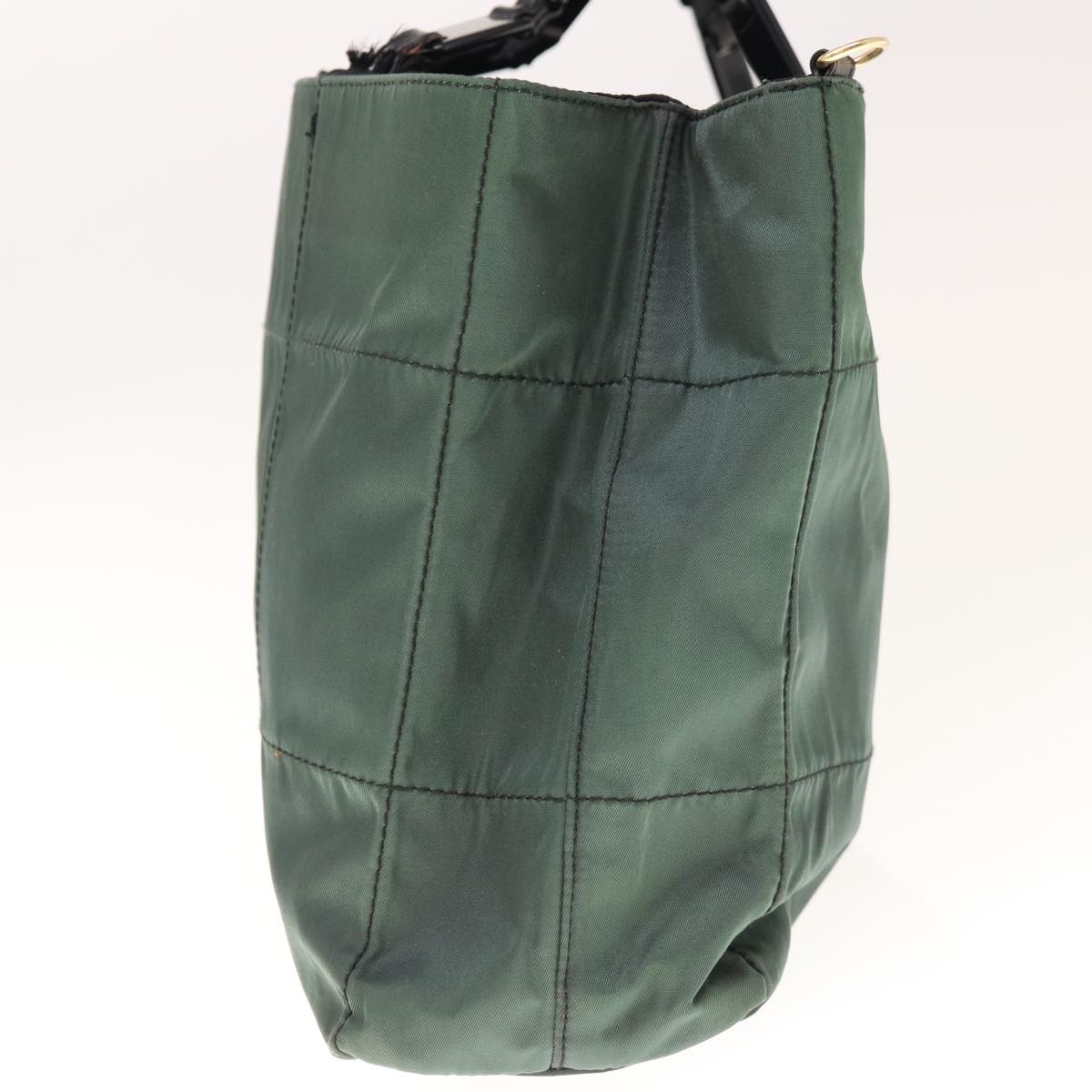 PRADA Shoulder Bag Nylon Green Auth 65556