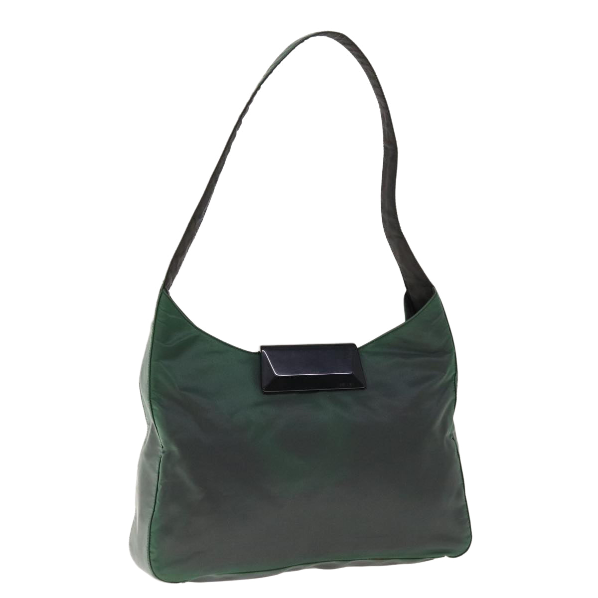 PRADA Shoulder Bag Nylon Green Auth 65557