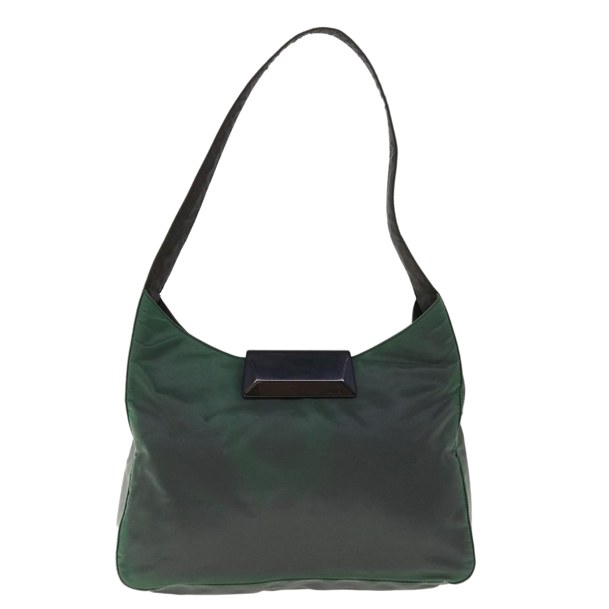 PRADA Shoulder Bag Nylon Green Auth 65557