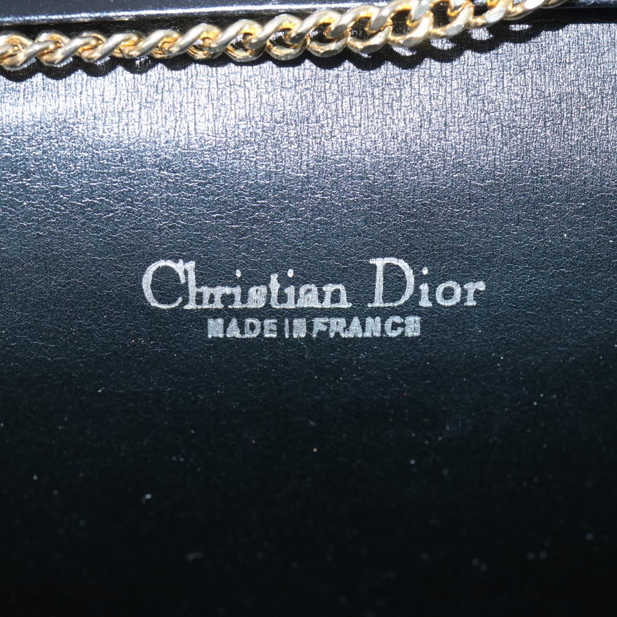 Christian Dior Trotter Canvas Chain Shoulder Bag Black Auth 65575