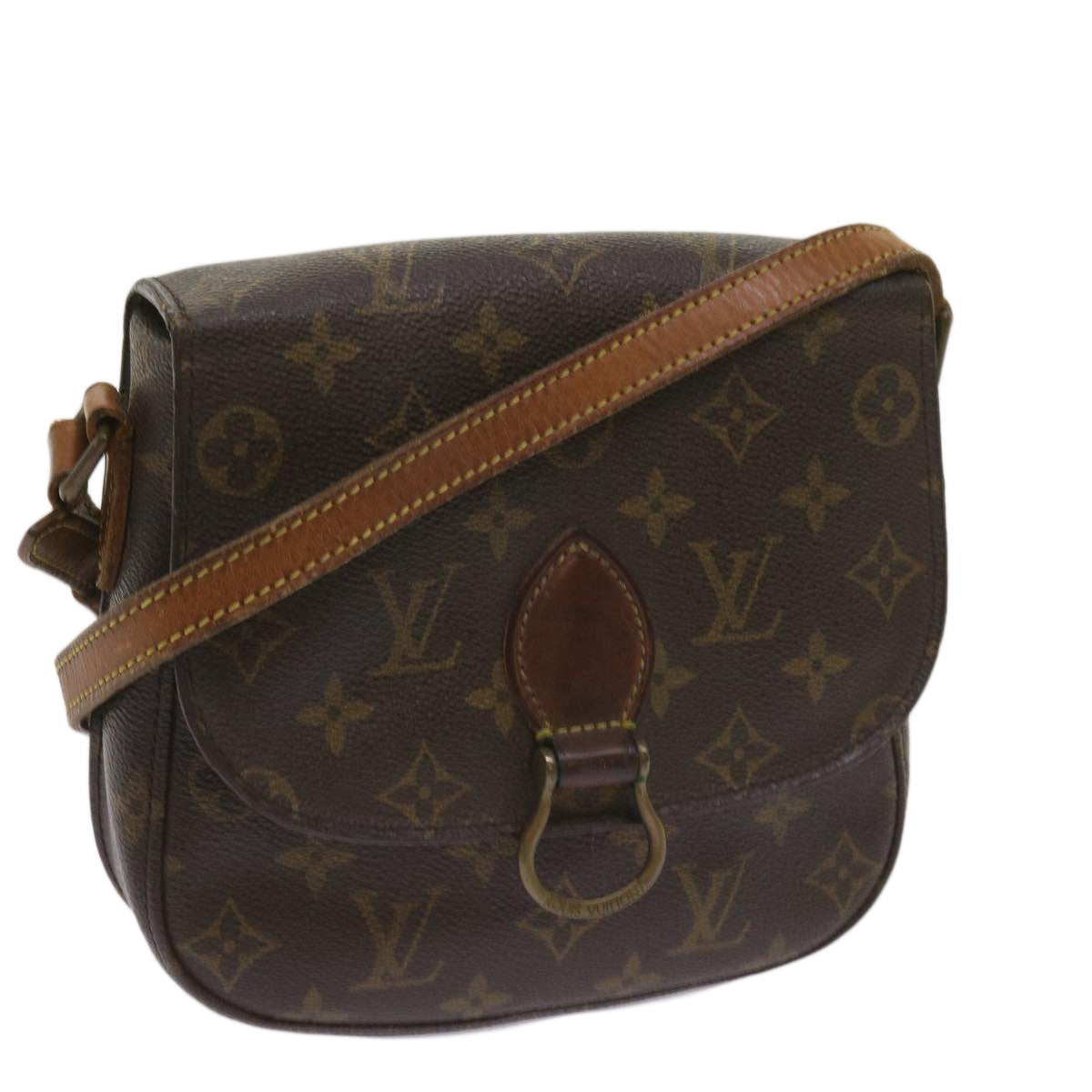 LOUIS VUITTON Monogram Saint Cloud MM Shoulder Bag M51243 LV Auth 65622