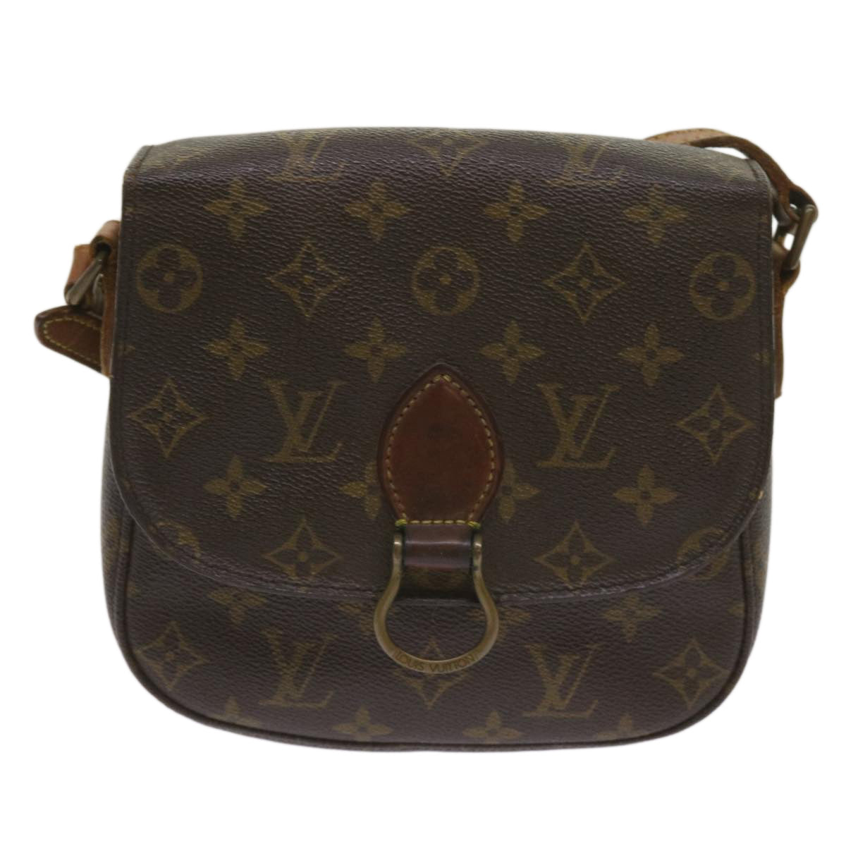 LOUIS VUITTON Monogram Saint Cloud MM Shoulder Bag M51243 LV Auth 65622