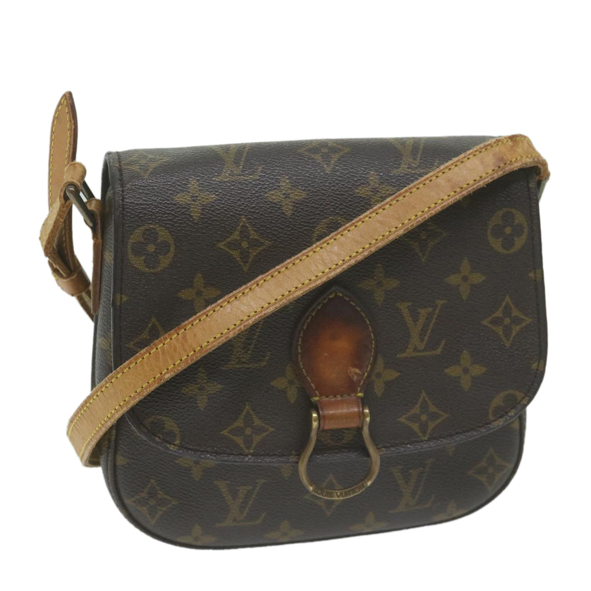 LOUIS VUITTON Monogram Saint Cloud MM Shoulder Bag M51243 LV Auth 65631