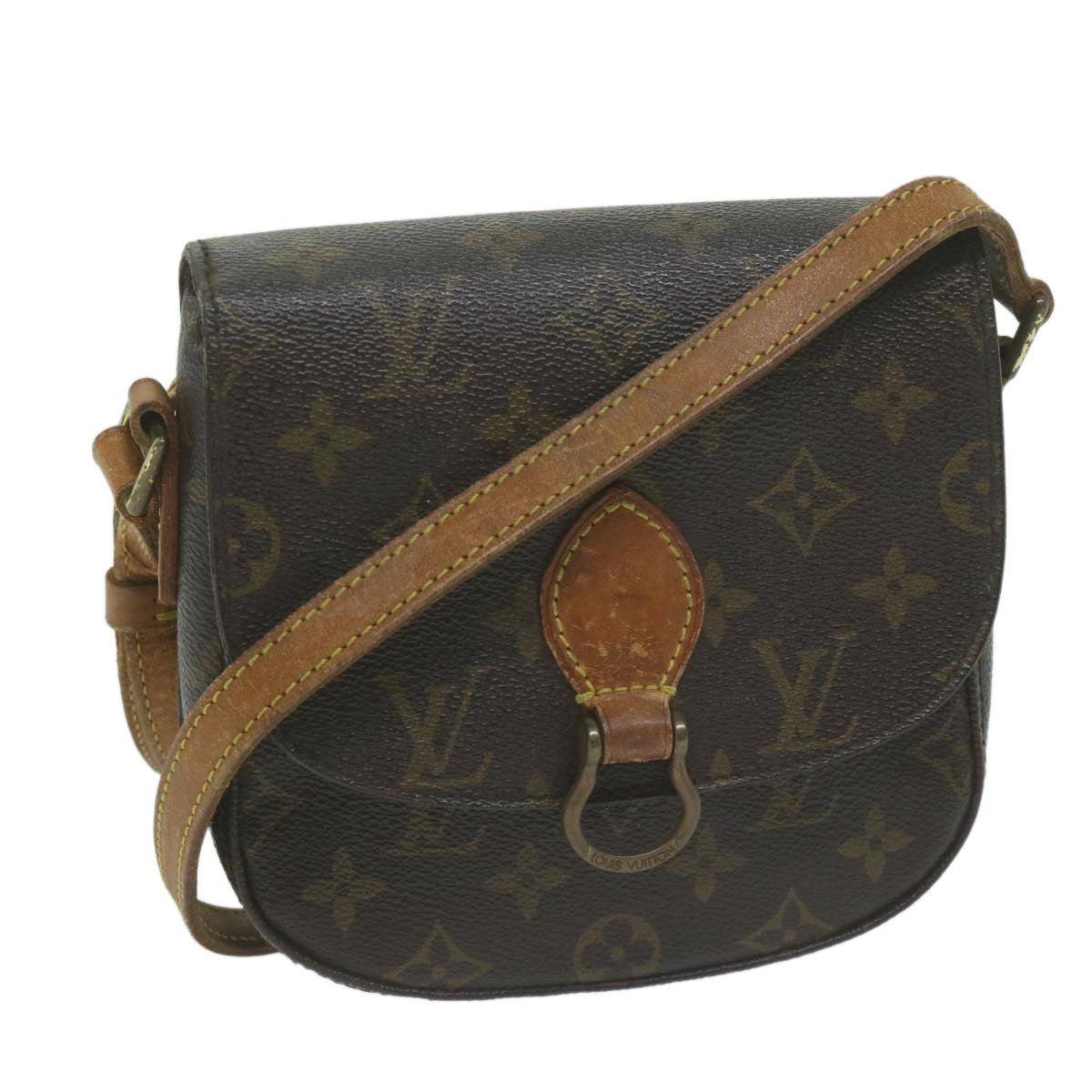 LOUIS VUITTON Monogram Saint Cloud PM Shoulder Bag M51244 LV Auth 65632