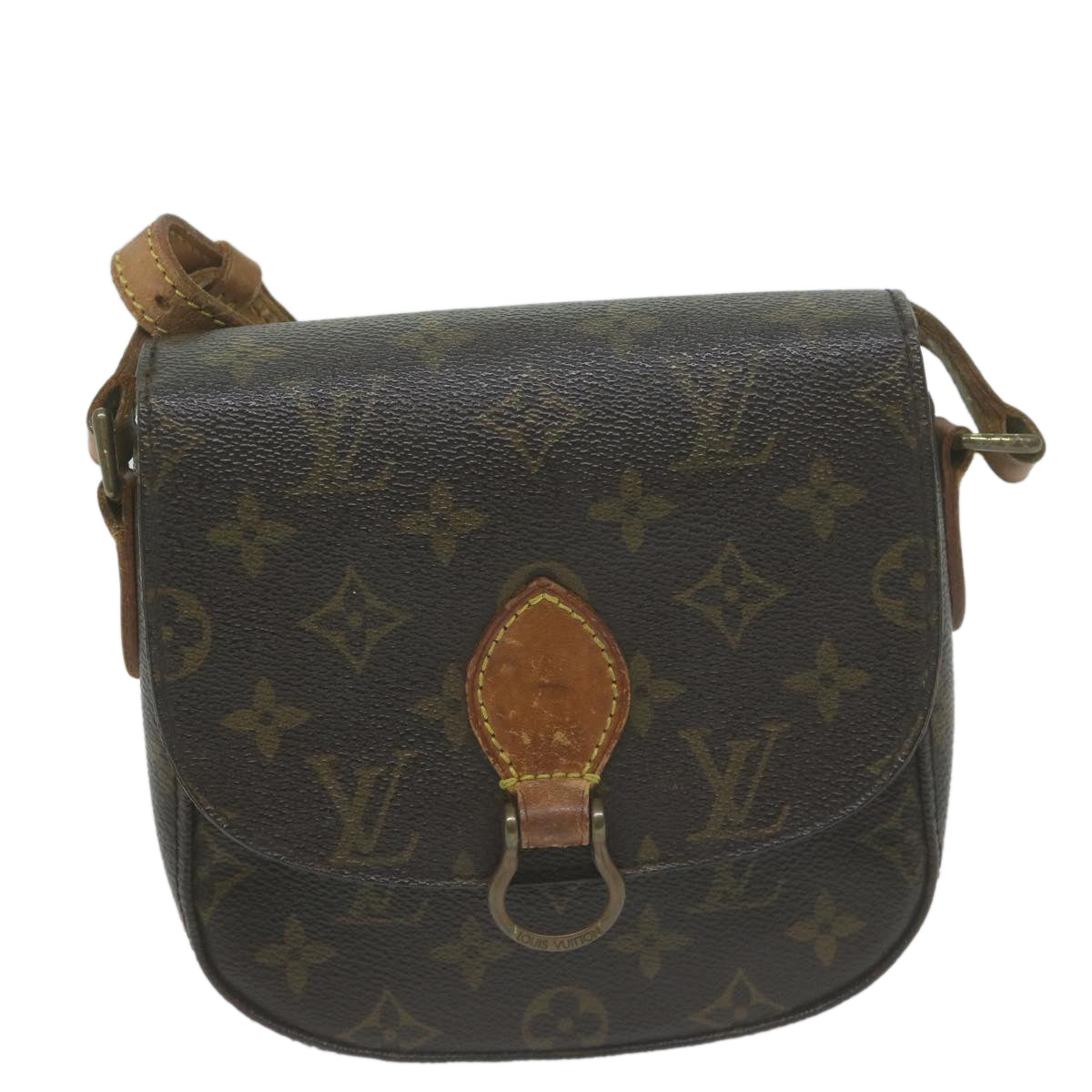 LOUIS VUITTON Monogram Saint Cloud PM Shoulder Bag M51244 LV Auth 65632