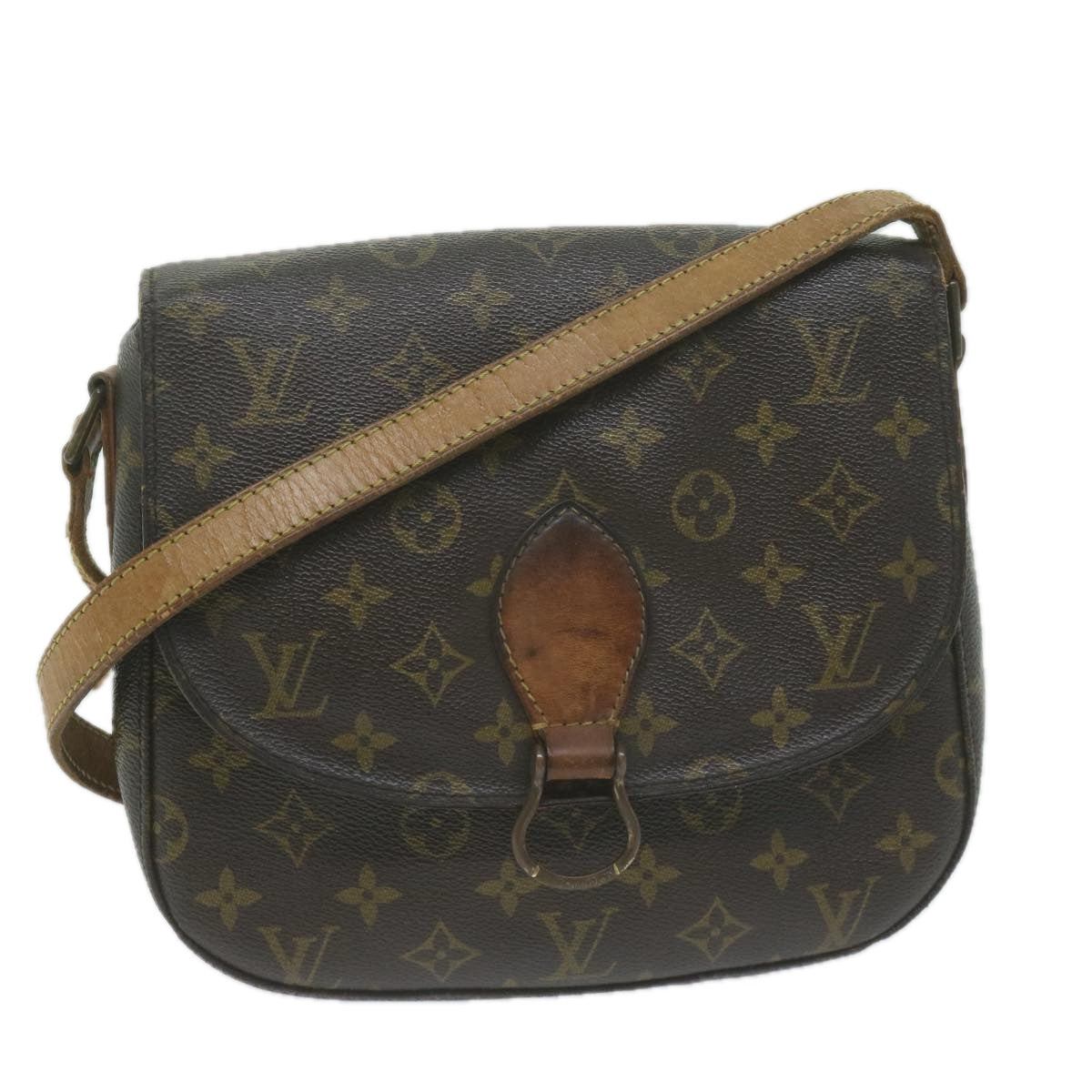 LOUIS VUITTON Monogram Saint Cloud GM Shoulder Bag M51242 LV Auth 65634