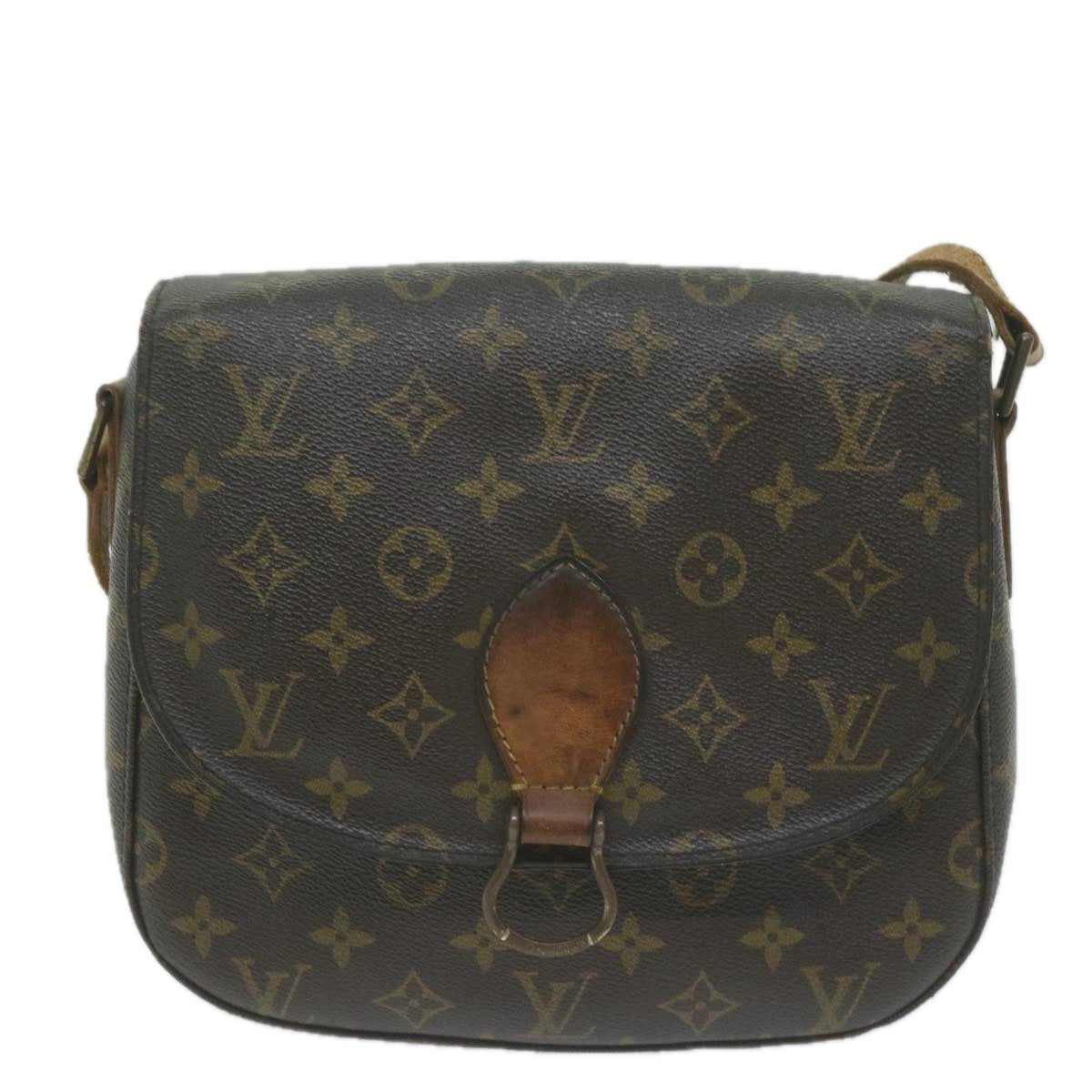 LOUIS VUITTON Monogram Saint Cloud GM Shoulder Bag M51242 LV Auth 65634