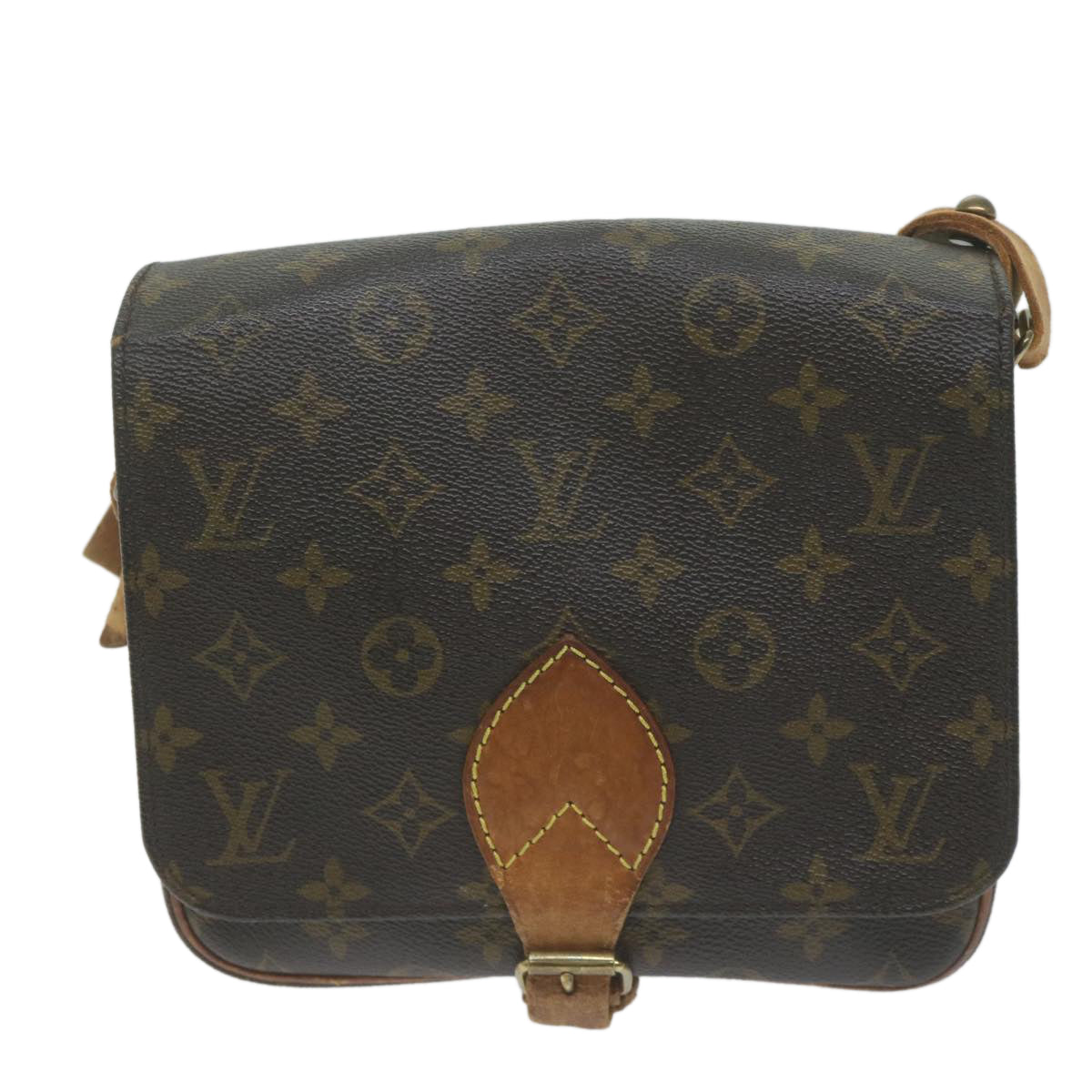 LOUIS VUITTON Monogram Cartouchiere MM Shoulder Bag M51253 LV Auth 65637