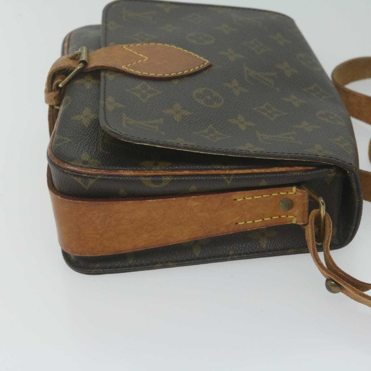 LOUIS VUITTON Monogram Cartouchiere MM Shoulder Bag M51253 LV Auth 65637