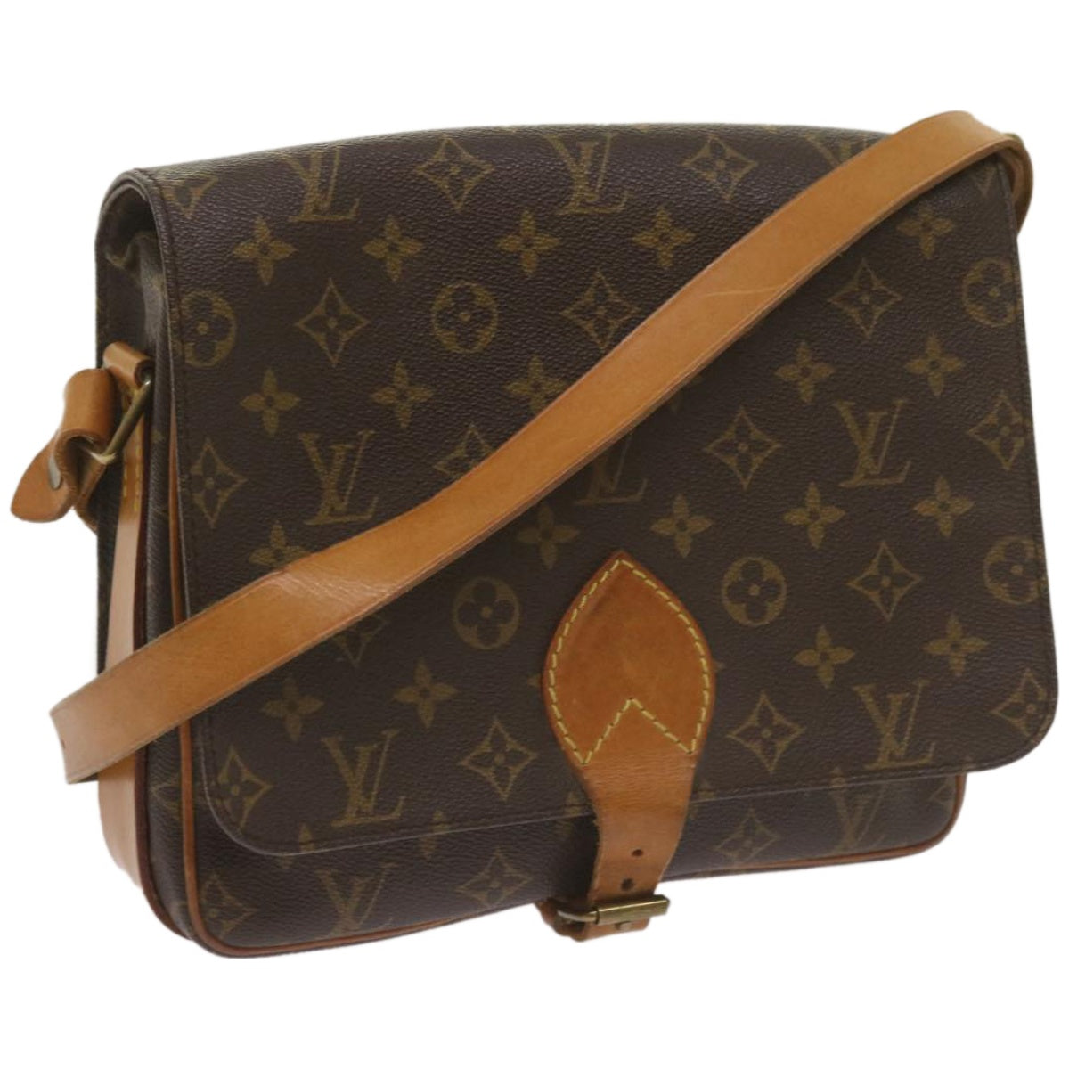 LOUIS VUITTON Monogram Cartouchiere GM Shoulder Bag M51252 LV Auth 65639