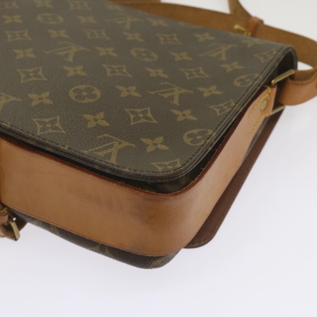 LOUIS VUITTON Monogram Cartouchiere GM Shoulder Bag M51252 LV Auth 65639