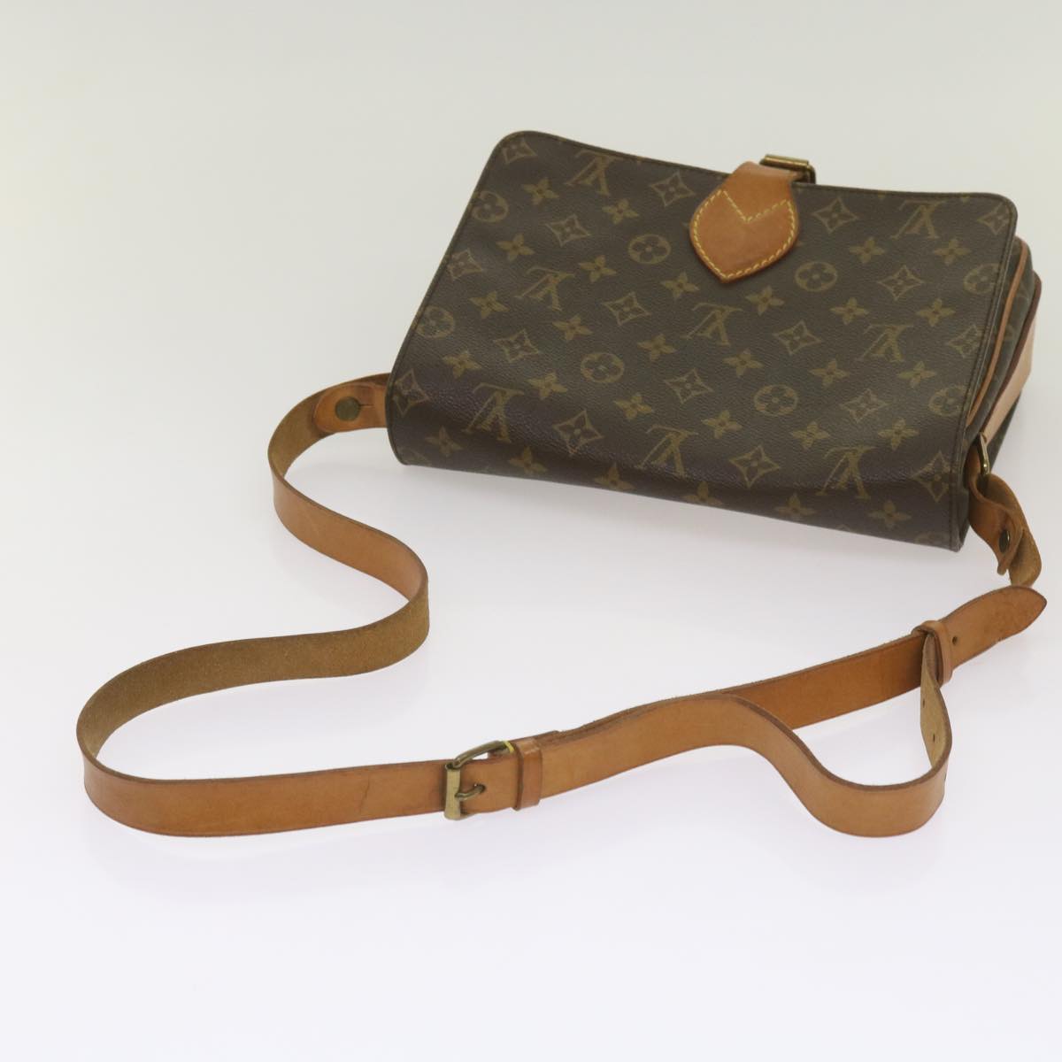 LOUIS VUITTON Monogram Cartouchiere GM Shoulder Bag M51252 LV Auth 65639