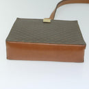 CELINE Macadam Canvas Shoulder Bag PVC Leather Brown Auth 65644-5