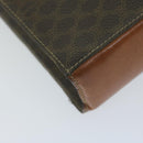 CELINE Macadam Canvas Shoulder Bag PVC Leather Brown Auth 65644-17