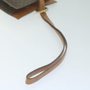 CELINE Macadam Canvas Umhängetasche PVC Leder Braun Auth 65644-7