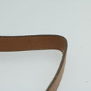 CELINE Macadam Canvas Shoulder Bag PVC Leather Brown Auth 65644-14