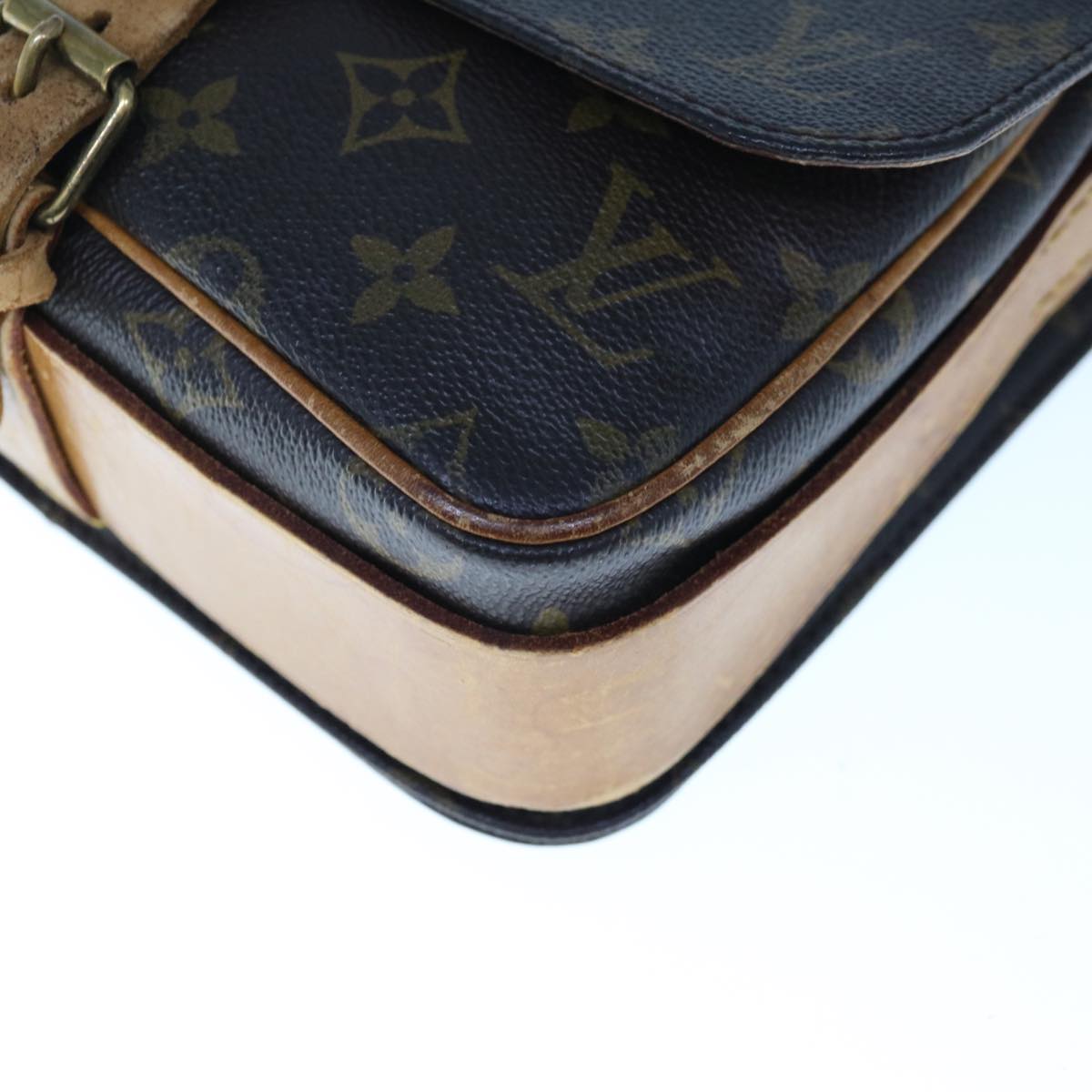 LOUIS VUITTON Monogram Cartouchiere MM Shoulder Bag M51253 LV Auth 65646