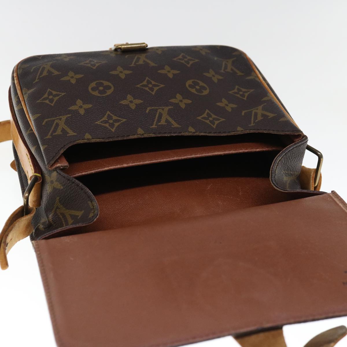 LOUIS VUITTON Monogram Cartouchiere MM Shoulder Bag M51253 LV Auth 65646