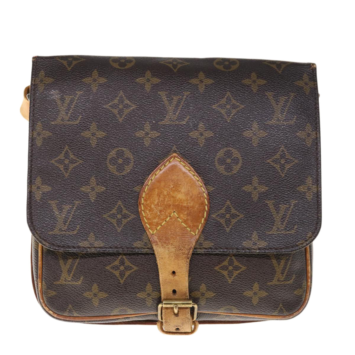 LOUIS VUITTON Monogram Cartouchiere MM Shoulder Bag M51253 LV Auth 65646