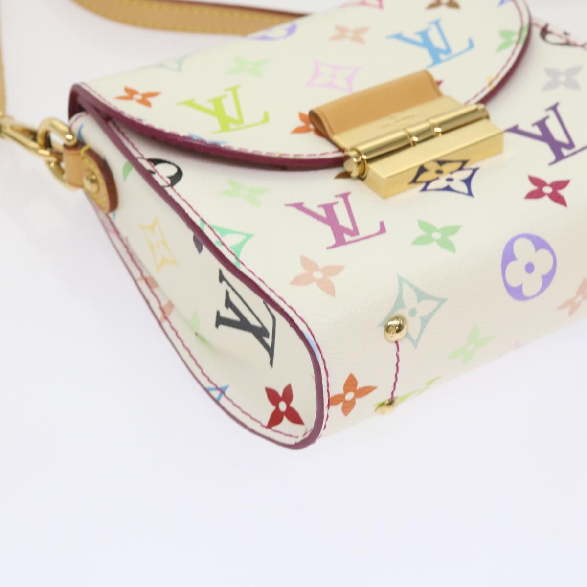 LOUIS VUITTON Monogram Multicolor Heart Breaker Bag White M40660 LV Auth 65657S