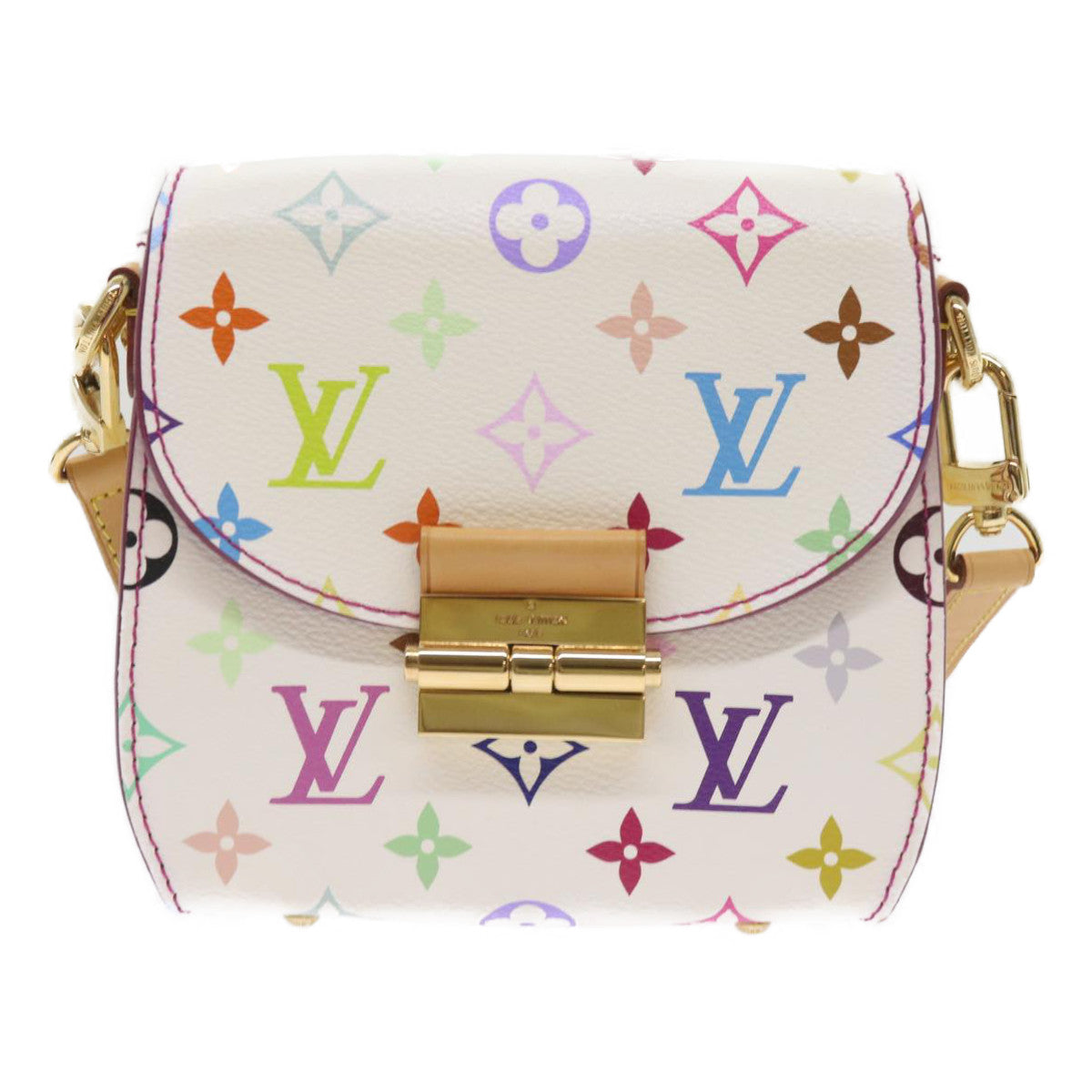 LOUIS VUITTON Monogram Multicolor Heart Breaker Bag White M40660 LV Auth 65657S