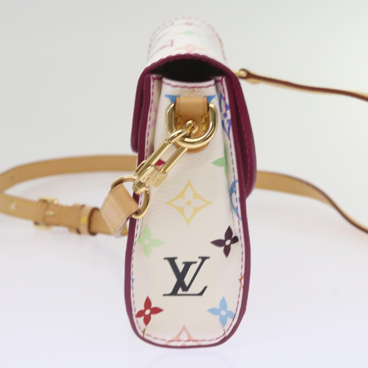 LOUIS VUITTON Monogram Multicolor Heart Breaker Bag White M40660 LV Auth 65657S