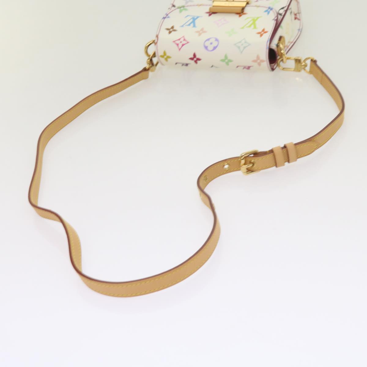 LOUIS VUITTON Monogram Multicolor Heart Breaker Bag White M40660 LV Auth 65657S