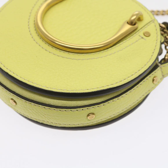 Chloe Pixy Hand Bag Suede Leather 2way Yellow Auth 65664V