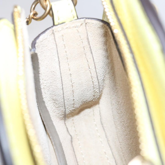 Chloe Pixy Hand Bag Suede Leather 2way Yellow Auth 65664V