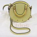 Chloe Pixy Hand Bag Suede Leather 2way Yellow Auth 65664V-26