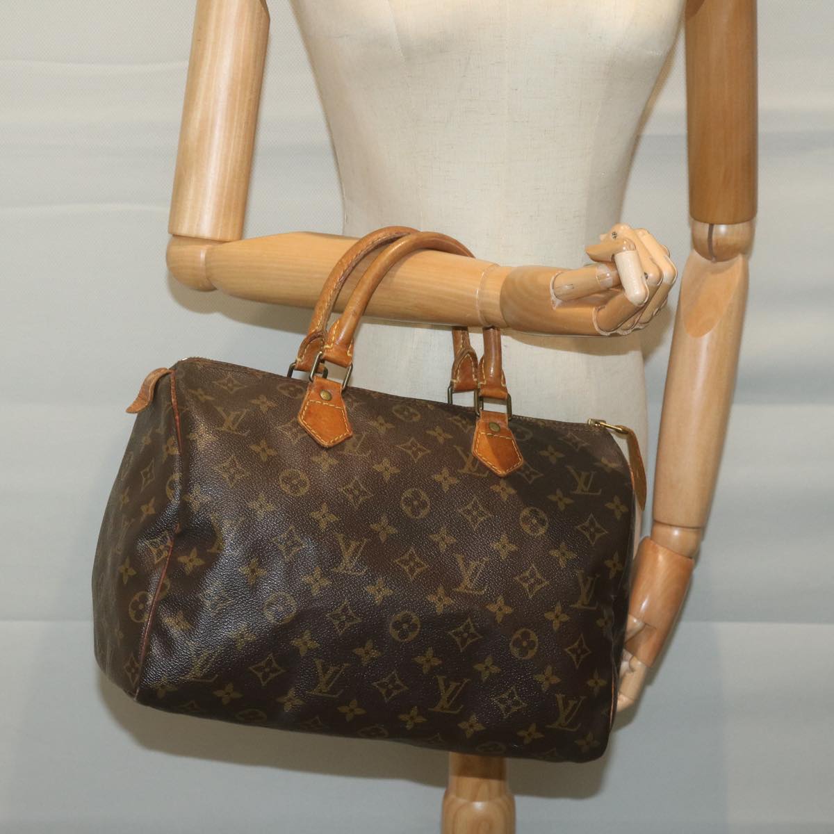 LOUIS VUITTON Monogram Speedy 30 Hand Bag M41526 LV Auth 65684